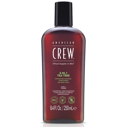 Shampooing 3-en-1 AMERICAN CREW Théier 250ml vue avant