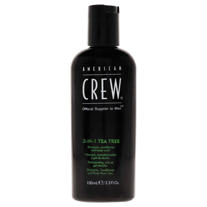 Shampooing 3-en-1 Tea Tree AMERICAN CREW 100g vue de face