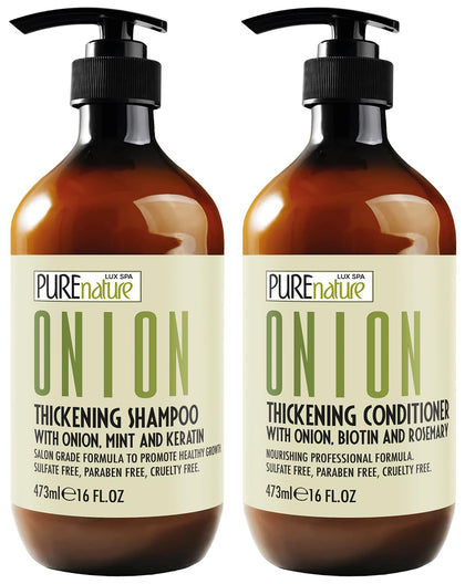 Shampooing à l'oignon PURE NATURE LUX SPA 16 fl oz vue avant