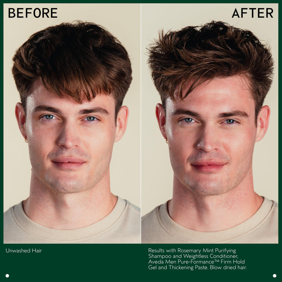 Shampooing Aveda 60g avec les ingrédients listés