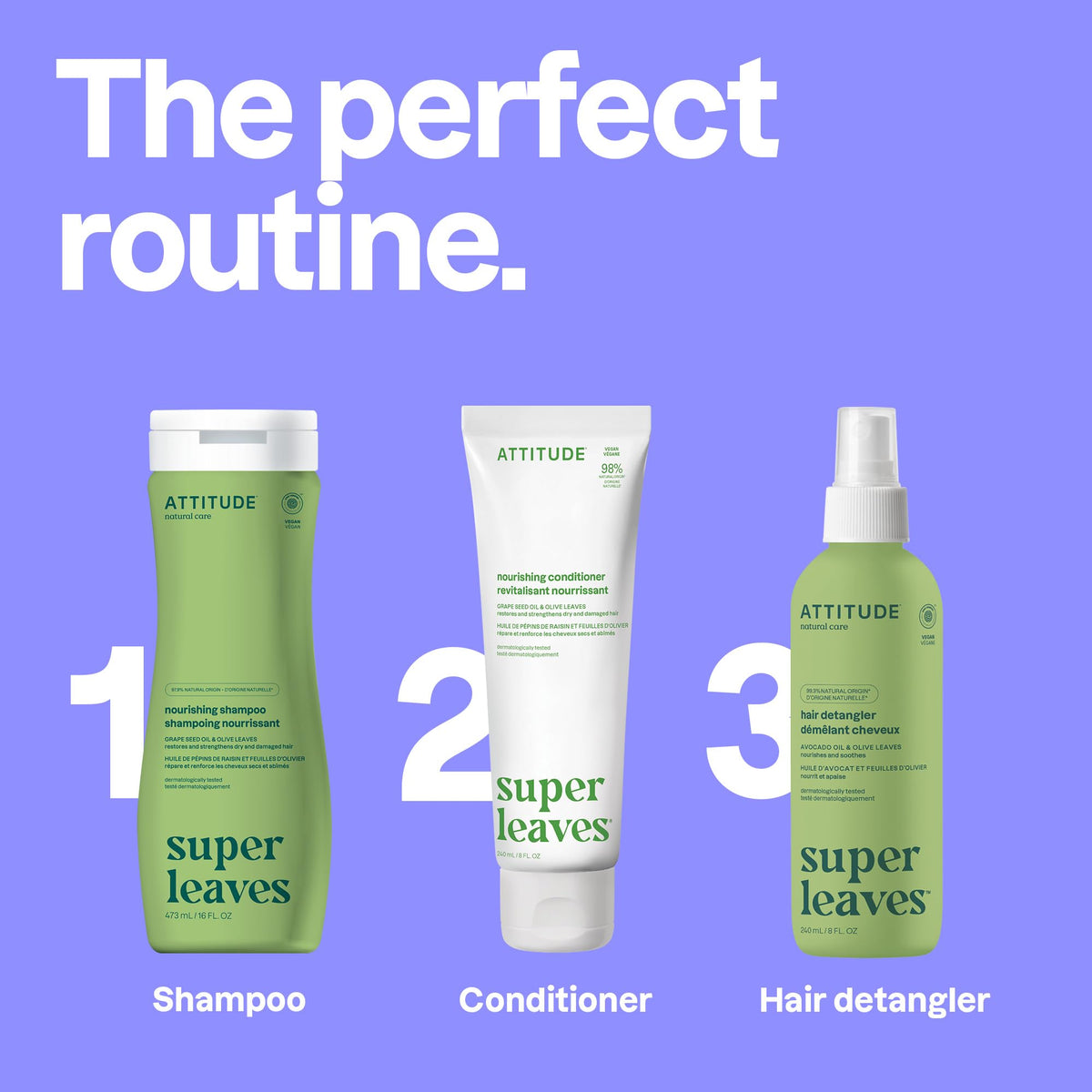Shampooing BIO SPECTRA ATTITUDE sur étagère avec autres produits capillaires