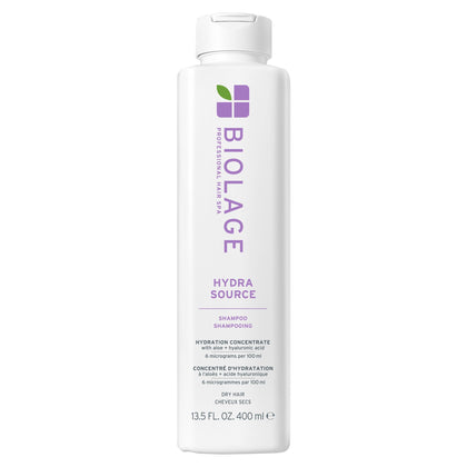 Shampooing Biolage Hydra Source 13,5 fl oz vue avant avec étiquette