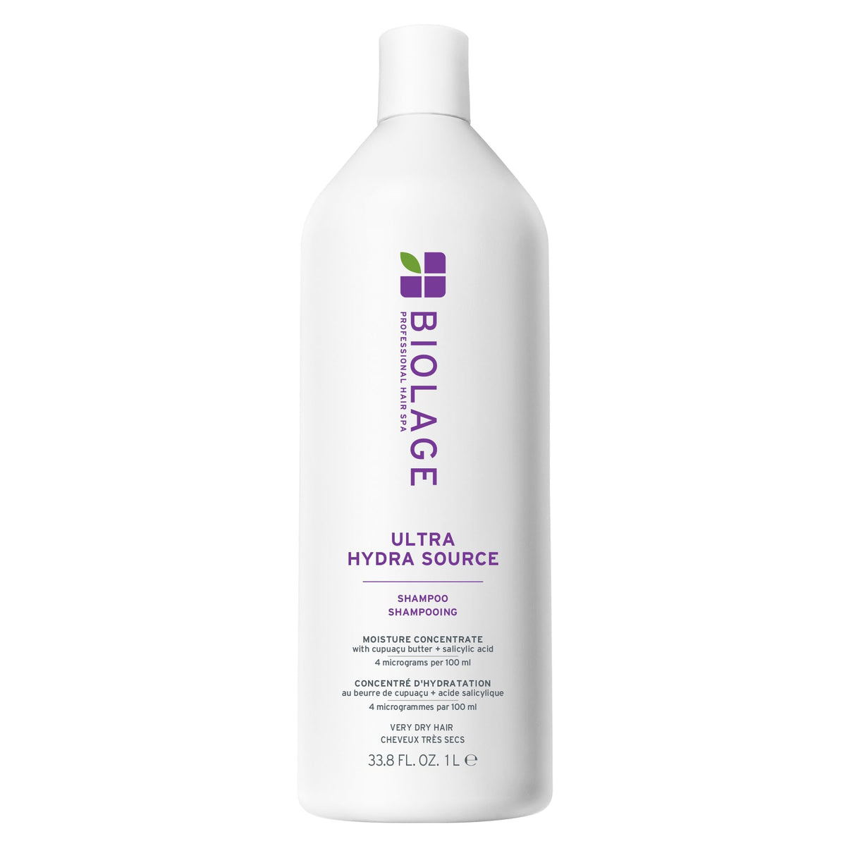 Shampooing Biolage Ultra Hydra Source 1000ml vue avant avec étiquette