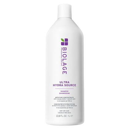 Shampooing Biolage Ultra Hydra Source 1000ml vue avant avec étiquette