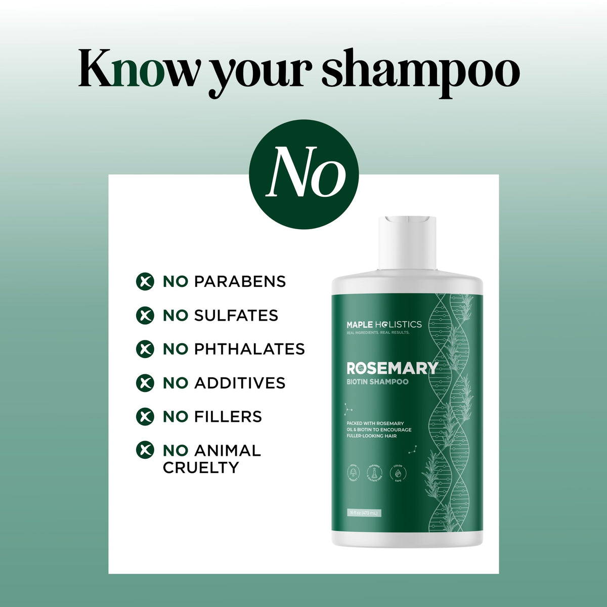 Shampooing Biotin et Romarin avec des accessoires de soins capillaires