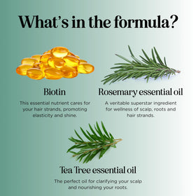 Shampooing Biotin et Romarin dans une salle de bain