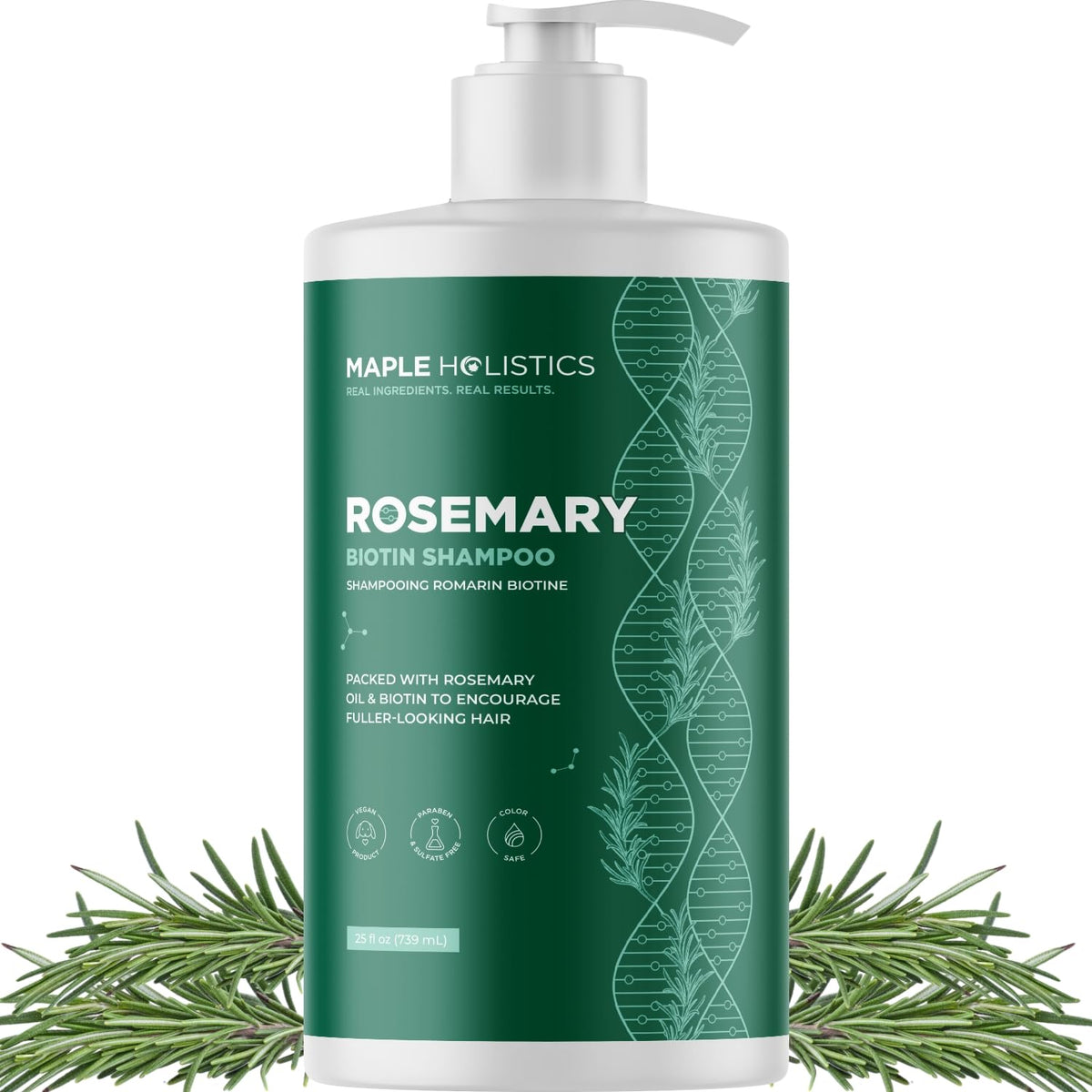 Shampooing Biotin et Romarin Maple Holistics 750ml vue avant