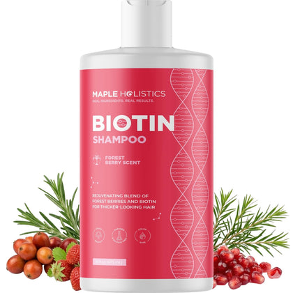 Shampooing Biotin Maple Holistics 508g vue avant avec étiquette