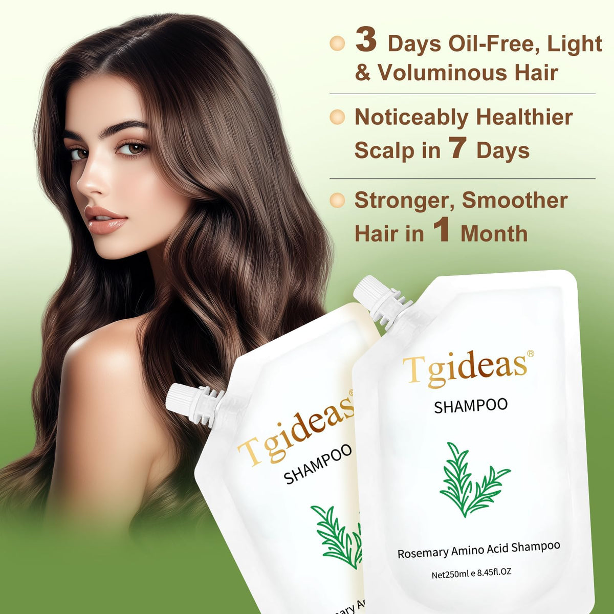 Shampooing Biotin Romarin Tgideas avec des herbes de romarin