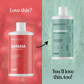 Shampooing Biotine & Huile de Batana avec l'étiquette visible