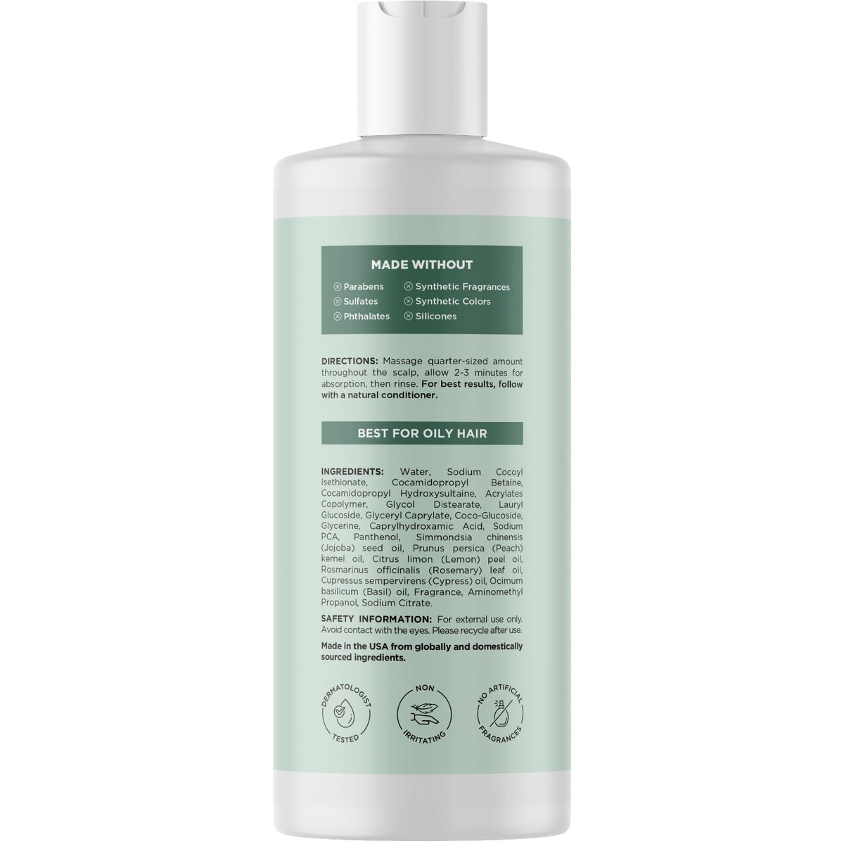 Shampooing clarifiant et huiles essentielles