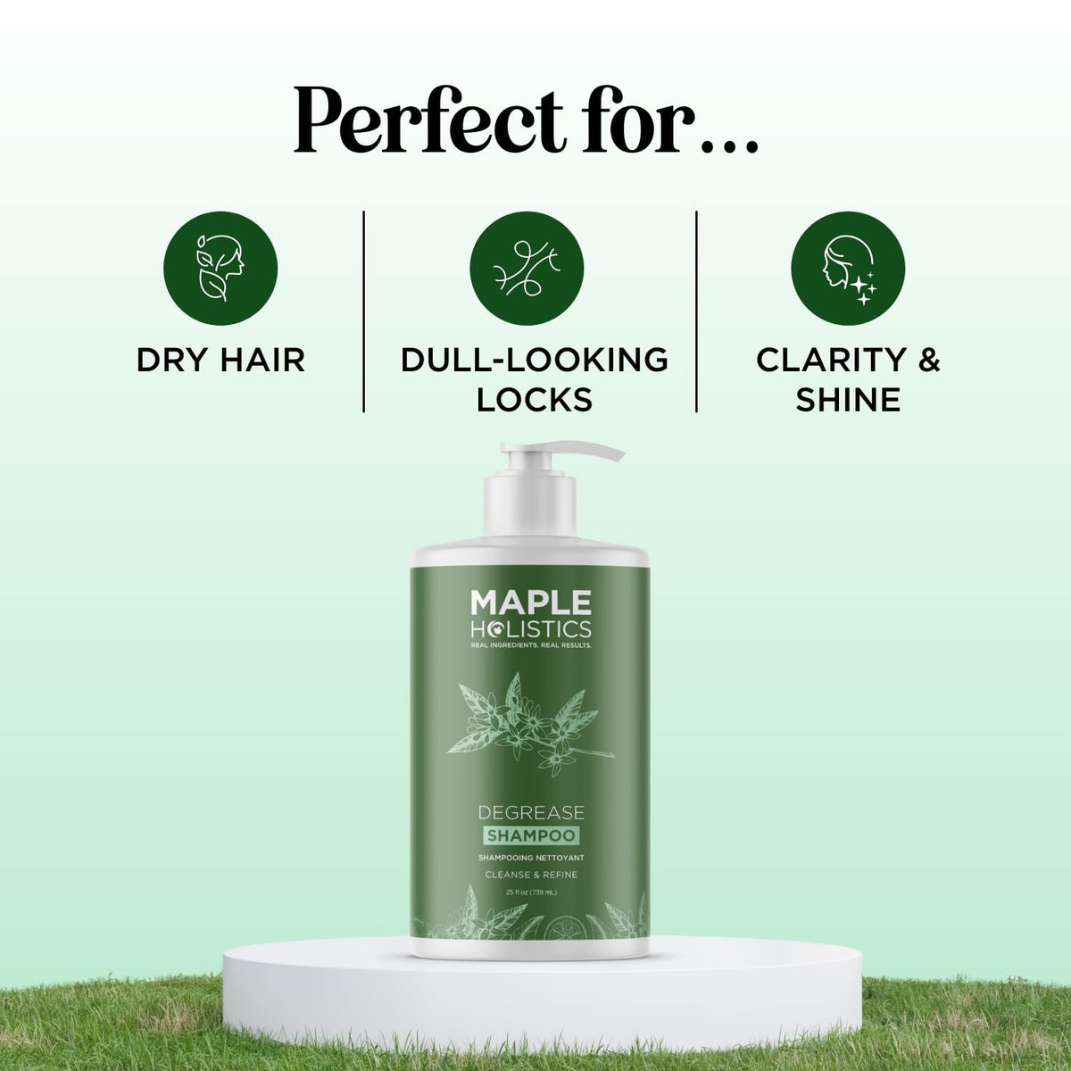 Shampooing clarifiant Maple Holistics avec des plantes