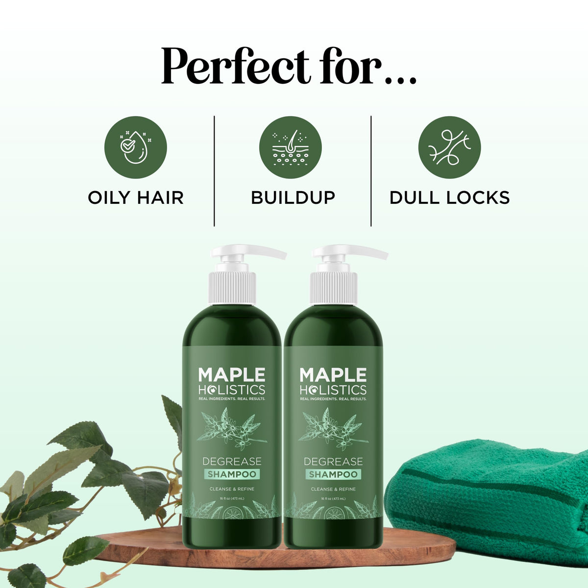 Shampooing clarifiant Maple Holistics avec ingrédients naturels