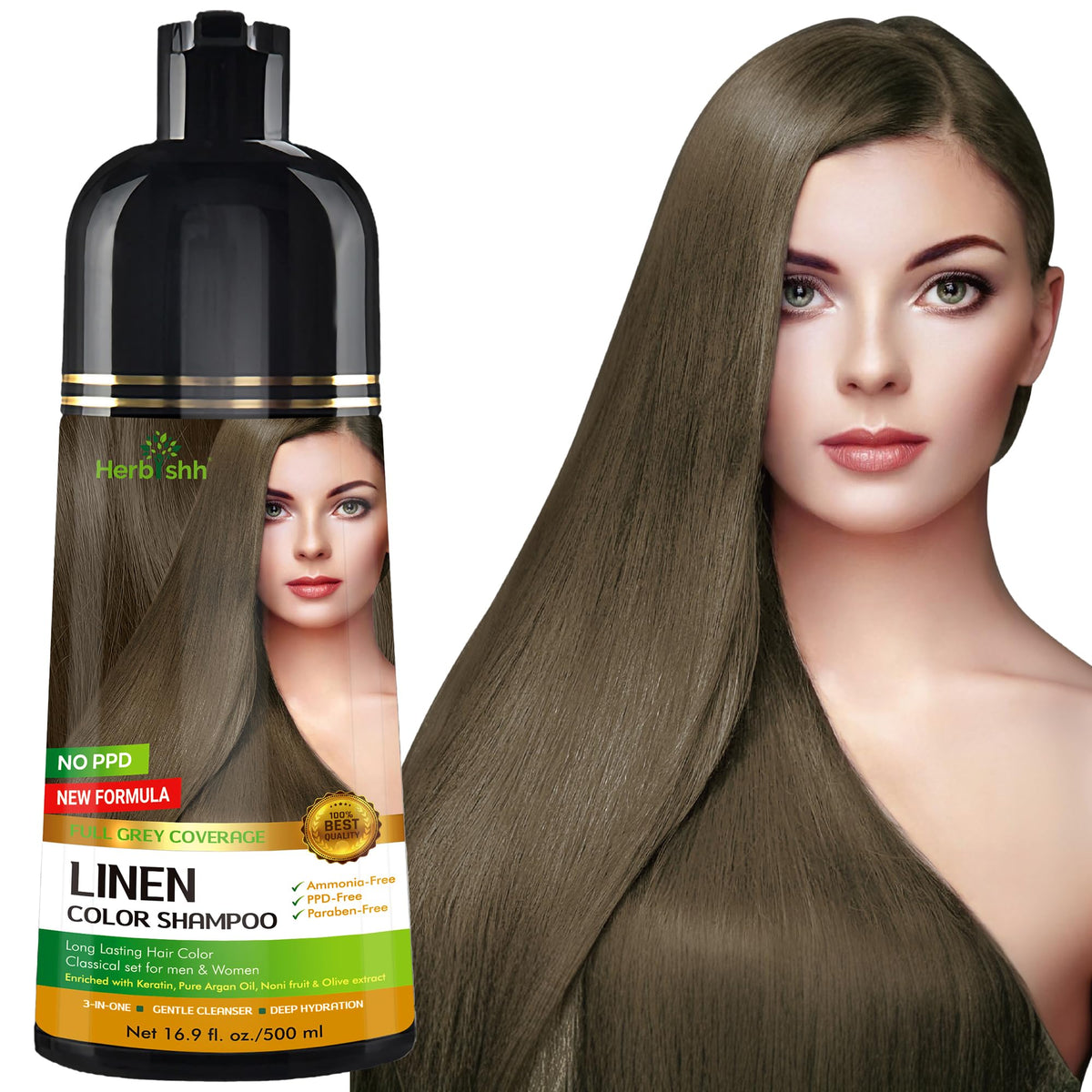 Shampooing Colorant Herbishh 500ml vue avant