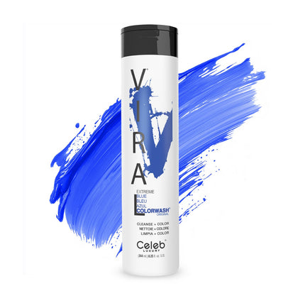 Shampooing colorant semi-permanent Celeb Luxury Viral Colorwash bleu 290g