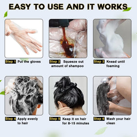 Shampooing cosmpro noir 590g avec gants et accessoires
