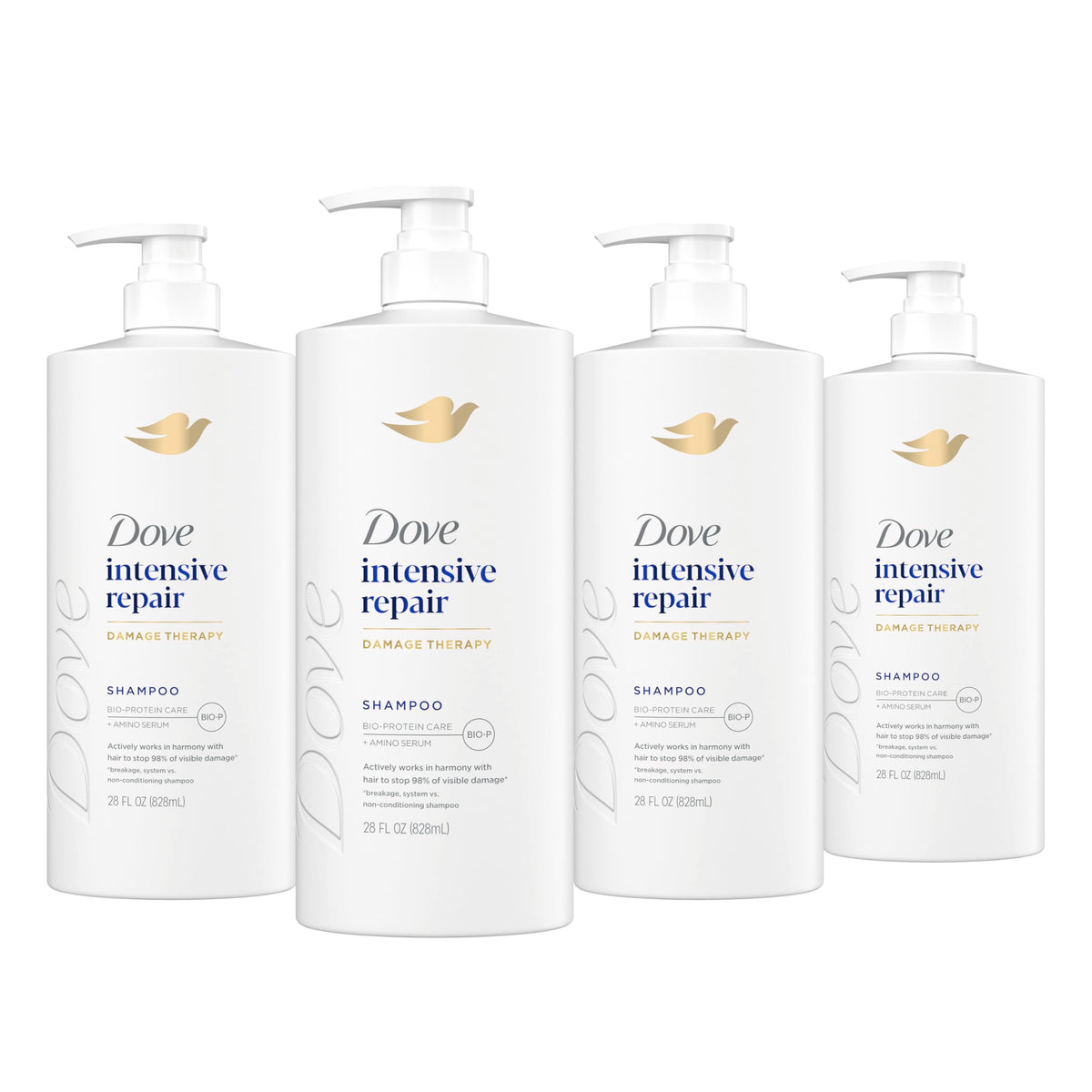Shampooing Dove Réparation Intensive 4 Pack 28 Fl Oz vue de face