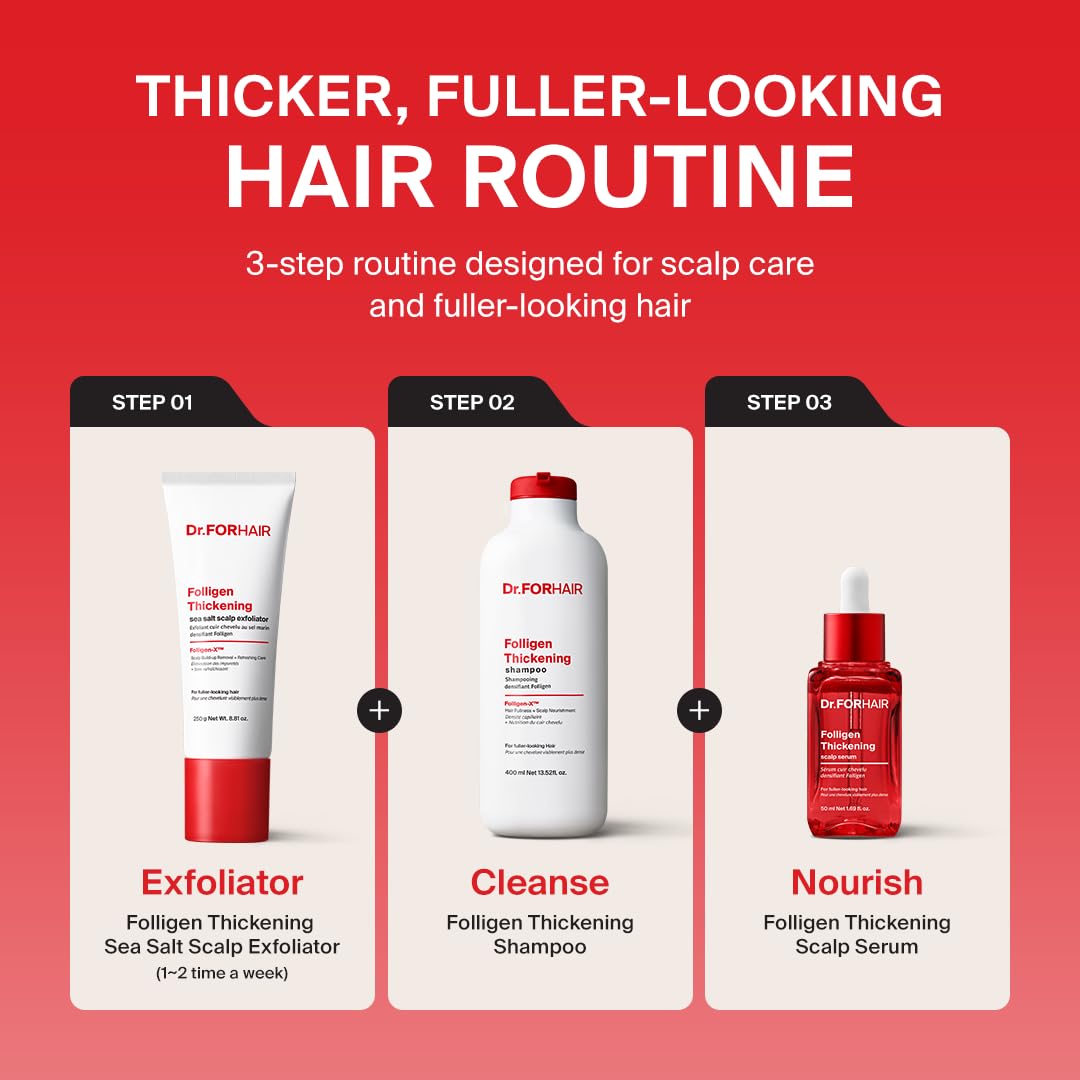 Shampooing DR.FORHAIR avec des ingrédients naturels en arrière-plan