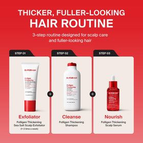 Shampooing DR.FORHAIR avec des ingrédients naturels en arrière-plan