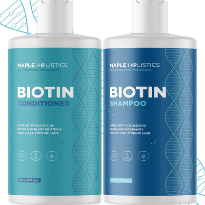 Shampooing et Après-Shampoing Biotine Maple Holistics vue avant