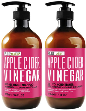 Shampooing et Après-Shampooing au Vinaigre de Cidre de PURE NATURE LUX SPA, vue avant