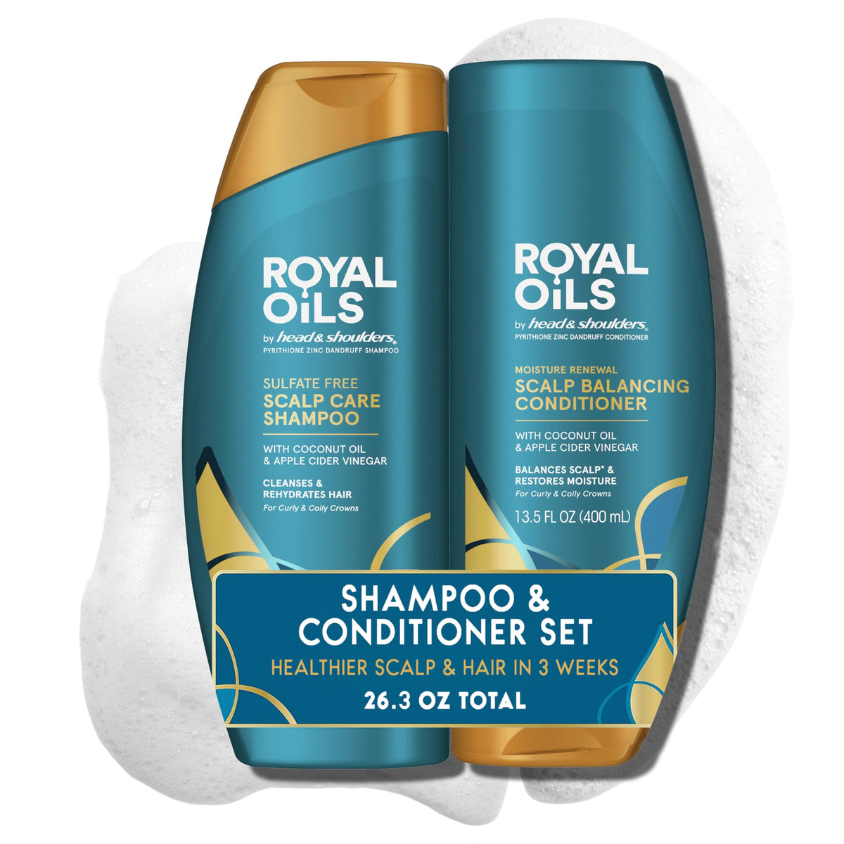 Shampooing et après-shampooing Head & Shoulders Royal Oils 1% Zinc Pyrithione, vue avant