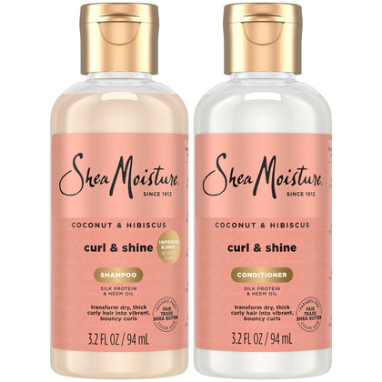 Shampooing et Après-Shampooing SheaMoisture format voyage 3,2 Oz