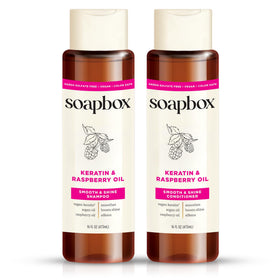 Shampooing et Après-Shampooing Soapbox 16oz avec packaging coloré