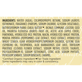 Shampooing Fortifiant Shea Moisture avec une vue panoramique de l'emballage