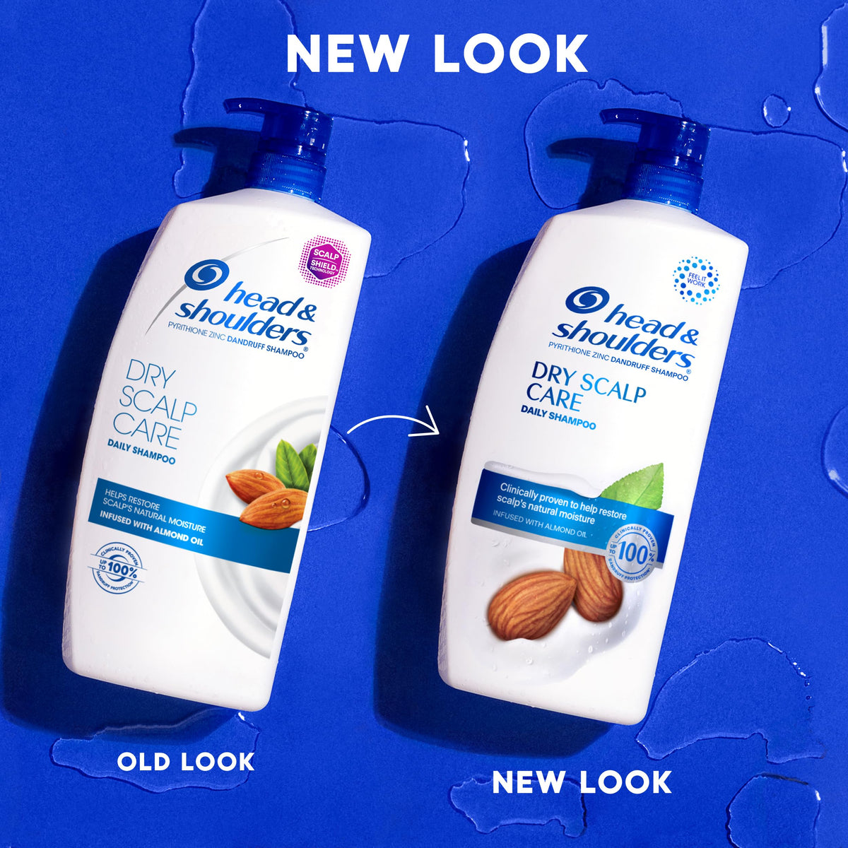Shampooing Head & Shoulders 939g sur un fond neutre