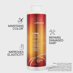 Shampooing Joico Color Therapy avec bouteille en arrière-plan