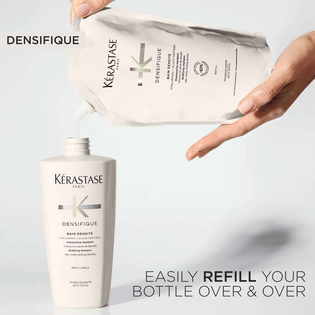 Shampooing KÉRASTASE Densifique dans une salle de bain