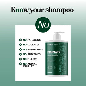 Shampooing Maple Holistics avec ingrédients naturels en arrière-plan
