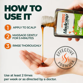 Shampooing Medicasp au goudron de houille avec accessoires de soins capillaires