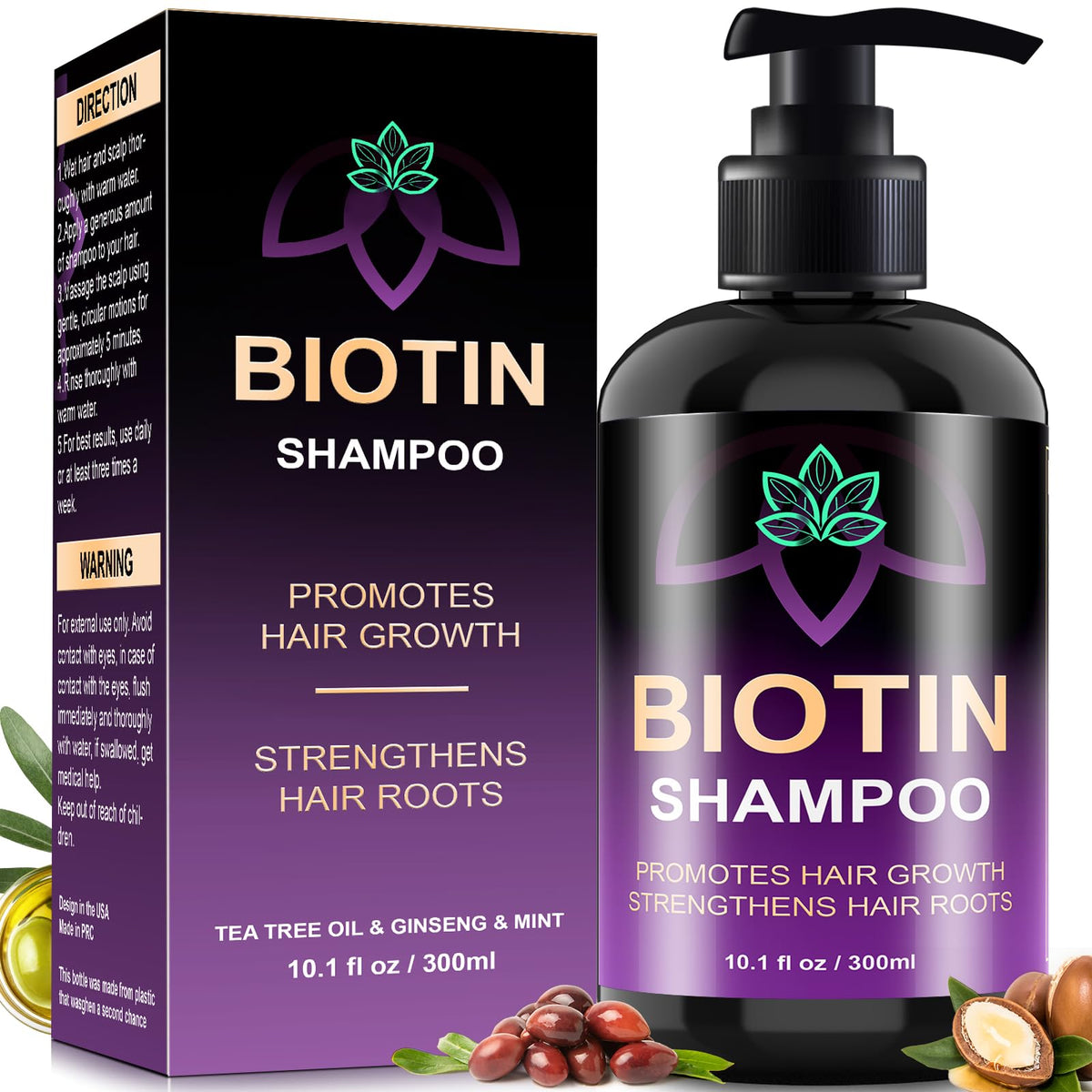 Shampooing oely à la biotine 340g vue de face