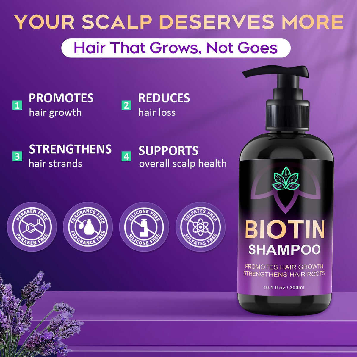 Shampooing oely à la biotine avec extract de romarin
