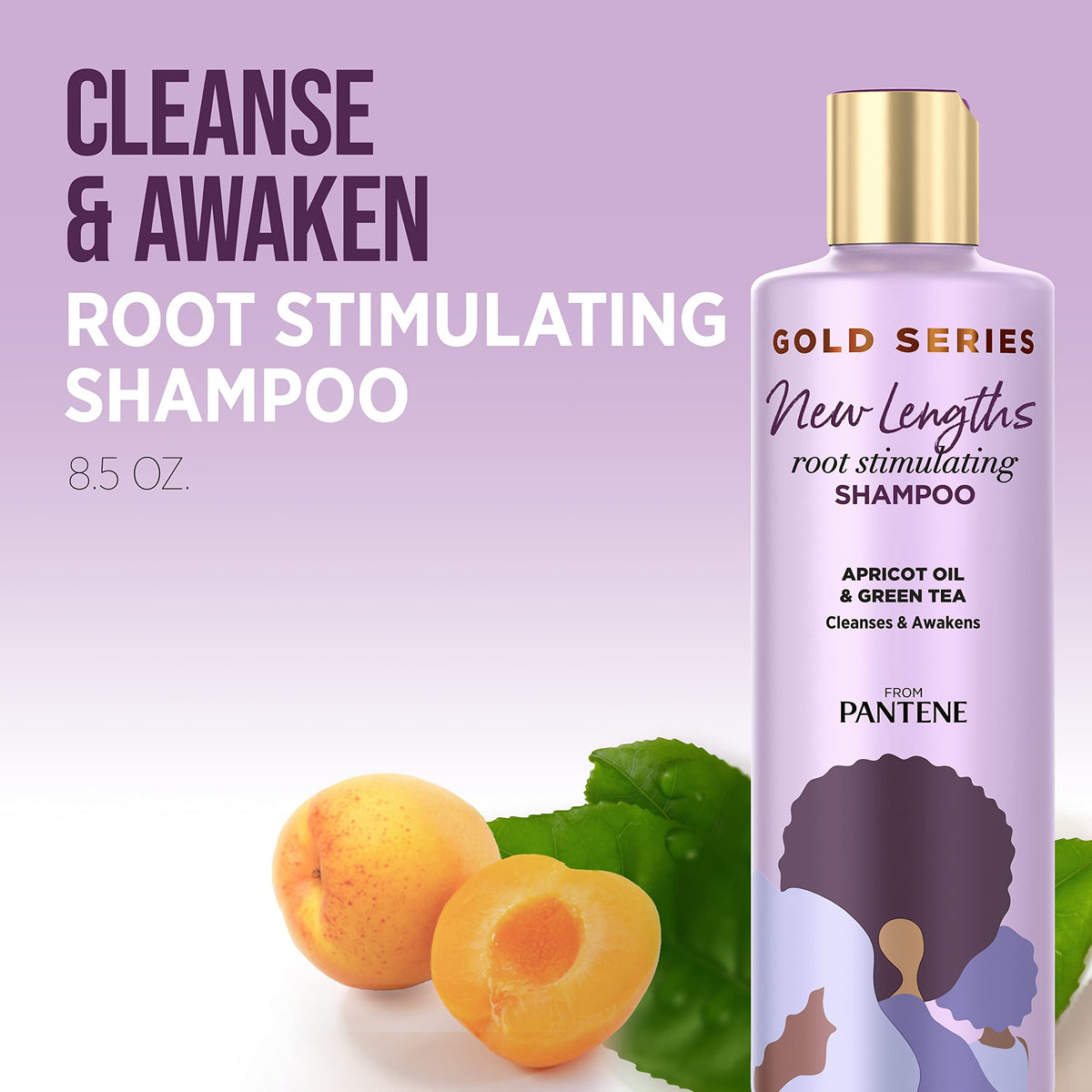 Shampooing Pantene Gold Series New Lengths 299g vue arrière