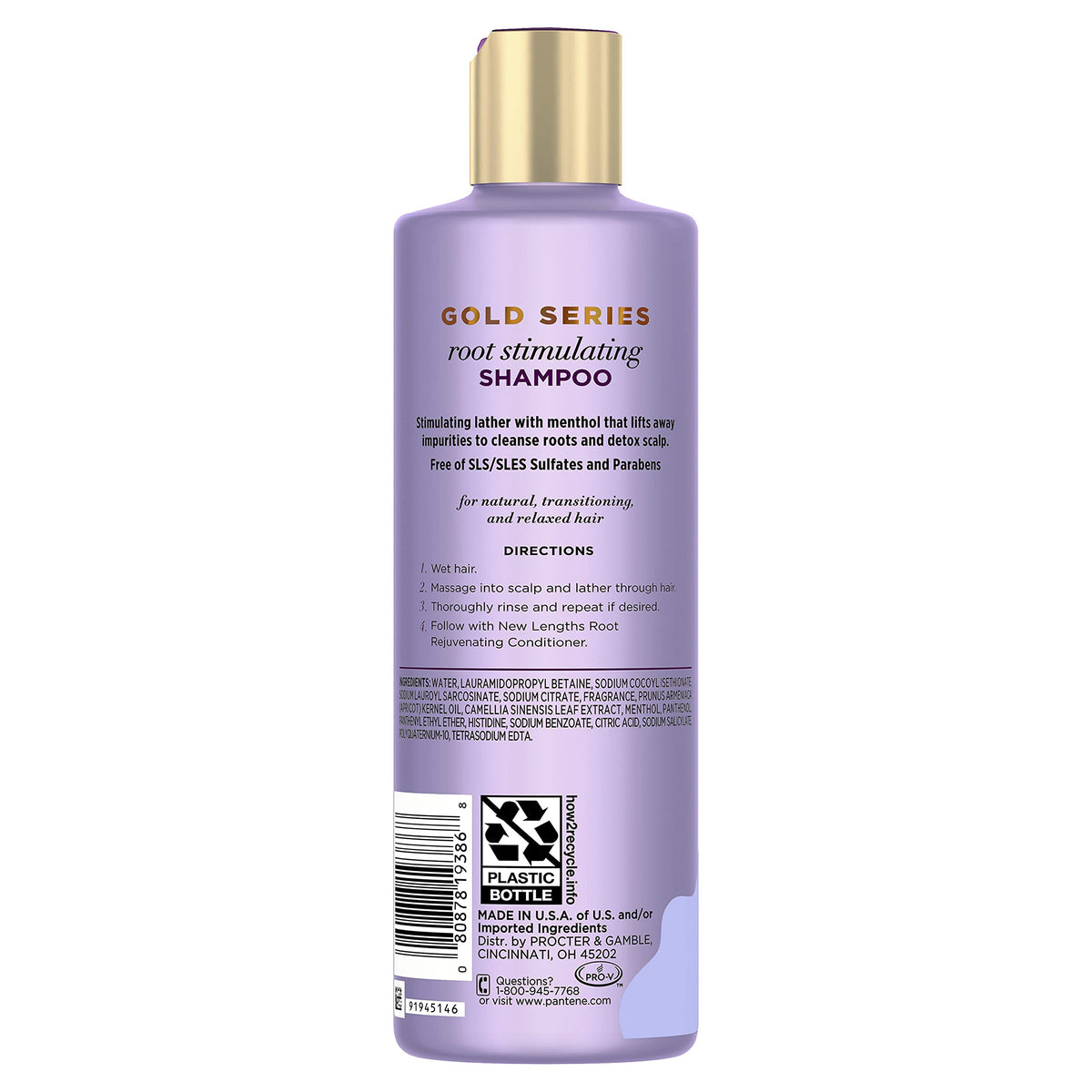 Shampooing Pantene Gold Series New Lengths avec Huile d'Abricot