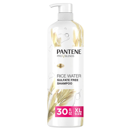 Shampooing Pantene sans sulfate avec eau de riz 30 oz vue avant