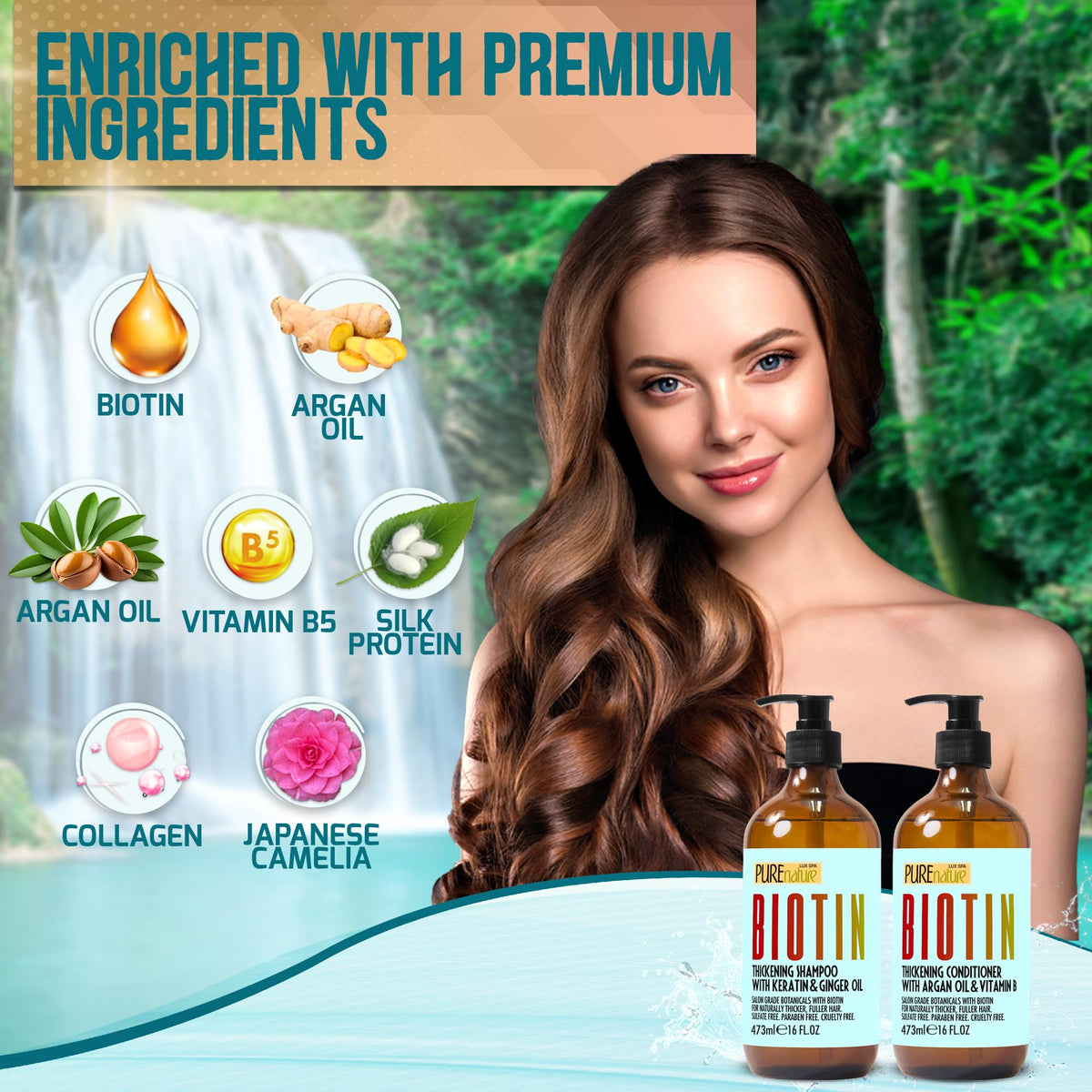 Shampooing PURE NATURE LUX SPA avec ingrédients naturels