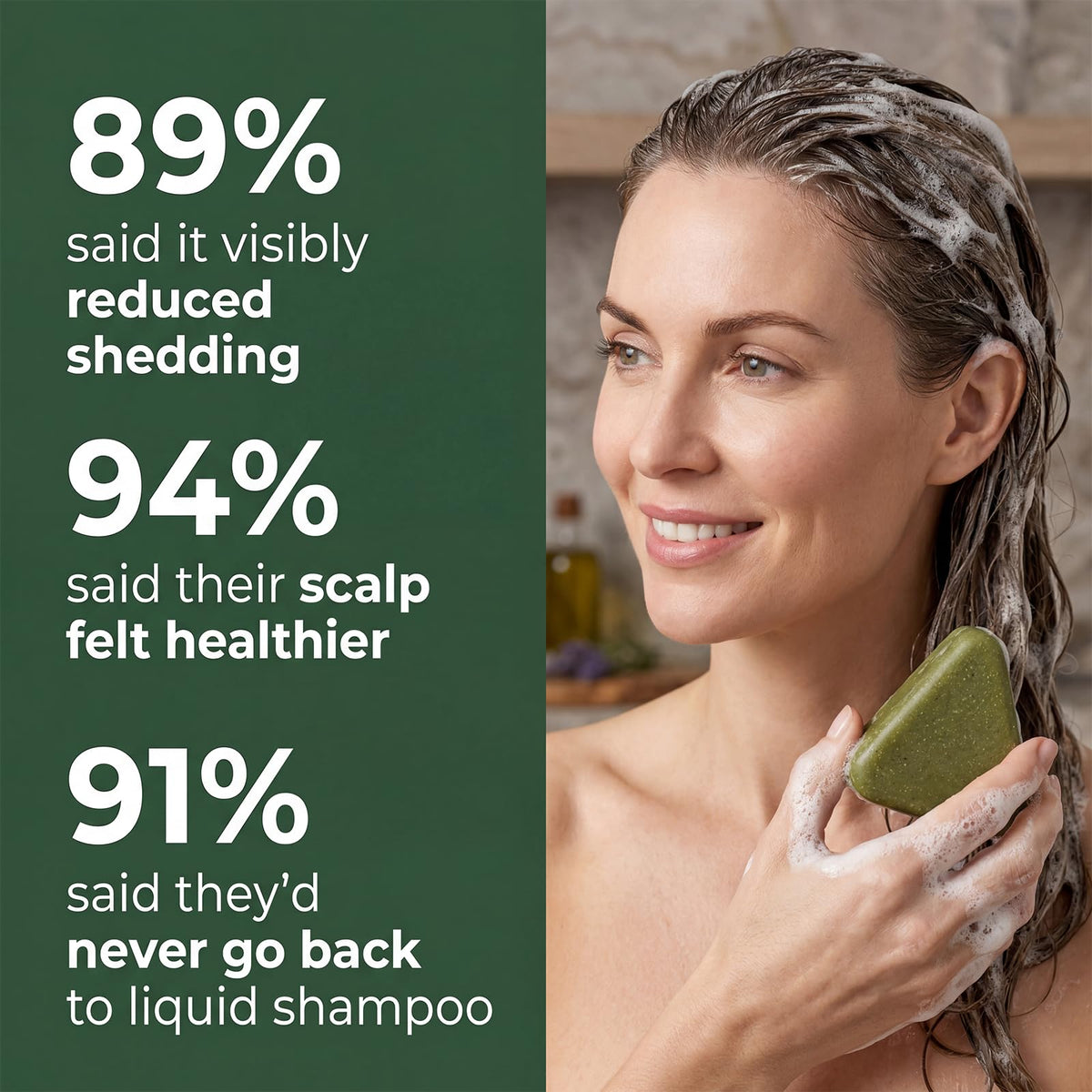 Shampooing Pwkvsn en utilisation dans la douche