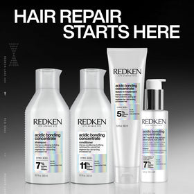 Shampooing Redken Acidic Bonding Concentrate avec d'autres produits de soin capillaire