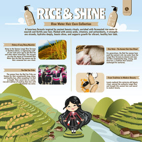 Shampooing Rice Water L LUSETA 500ml sur un fond neutre