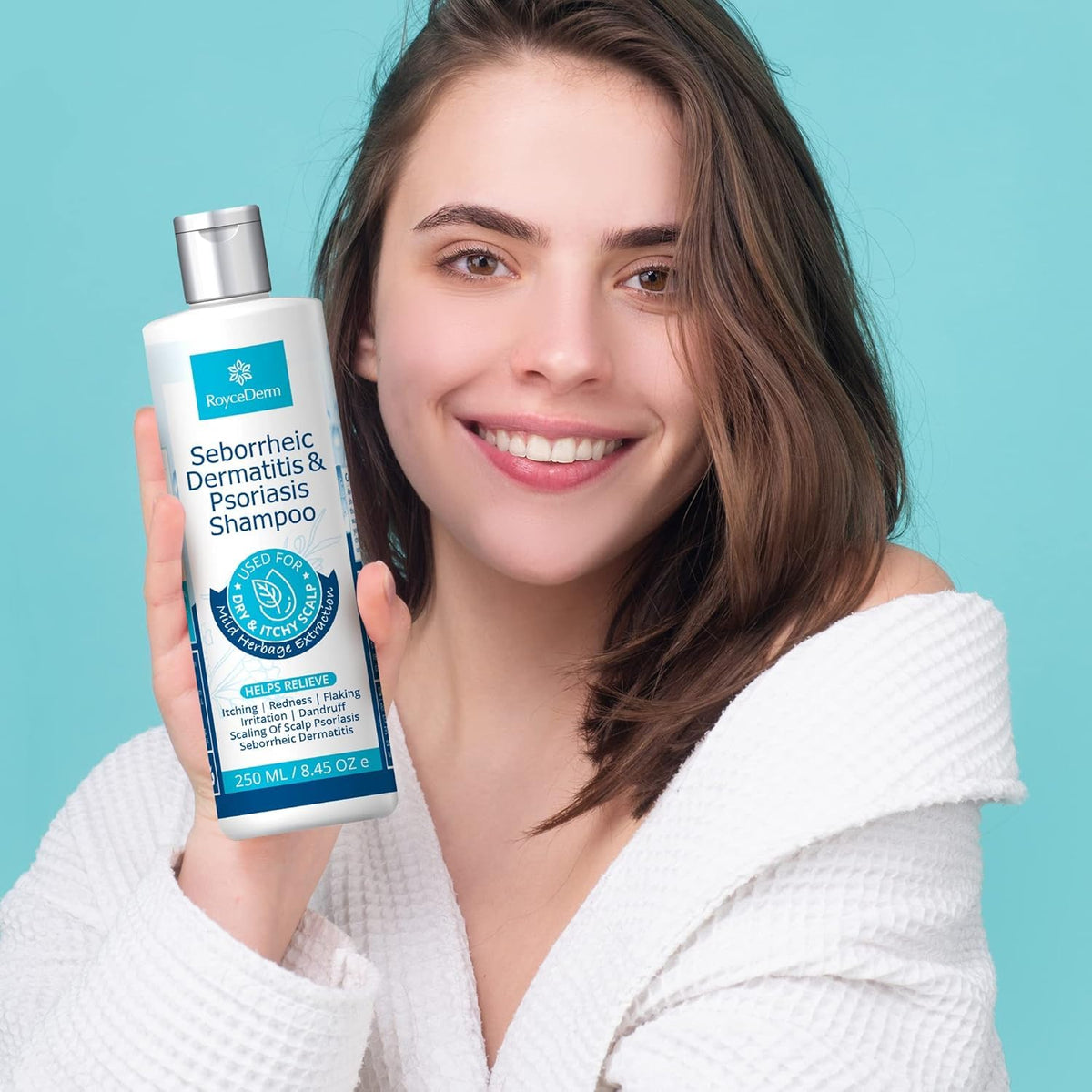 Shampooing Roycederm 331g avec gouttes d'eau