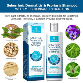 Shampooing Roycederm 331g sur une surface de salle de bain