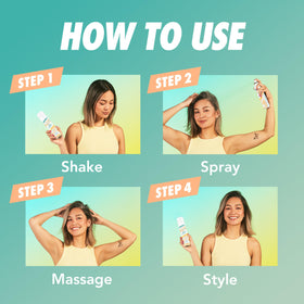 Shampooing sec Batiste avec arrière-plan floral