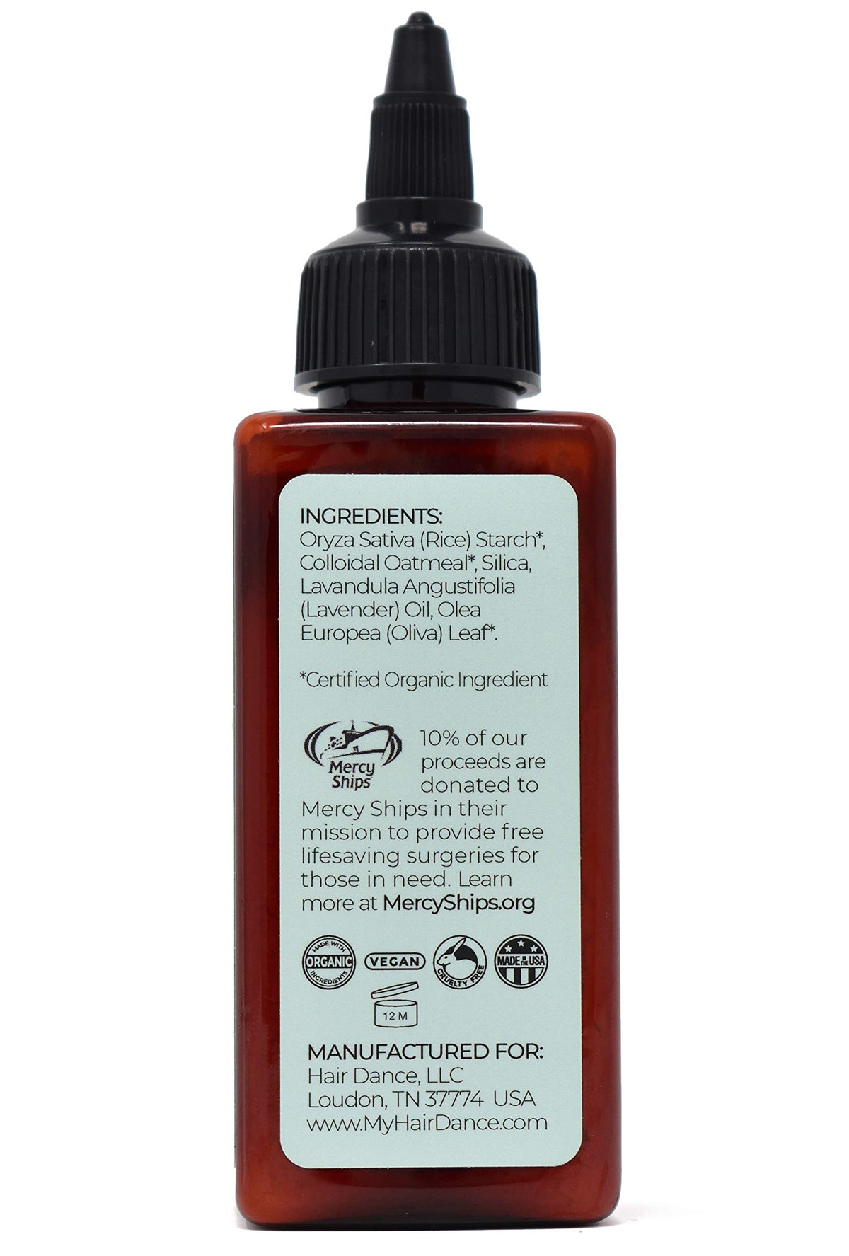 Shampooing sec Hair Dance en format 91g sur une table