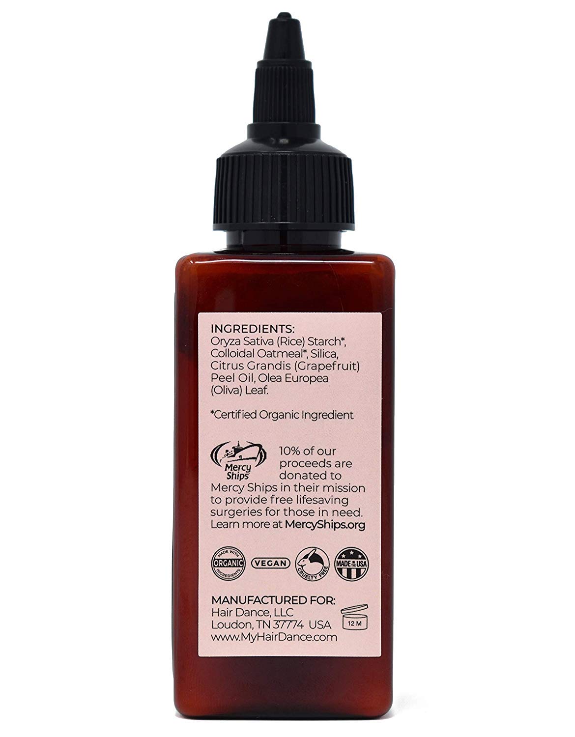 Shampooing Sec Poudré Hair Dance sur une table avec accessoires de coiffure
