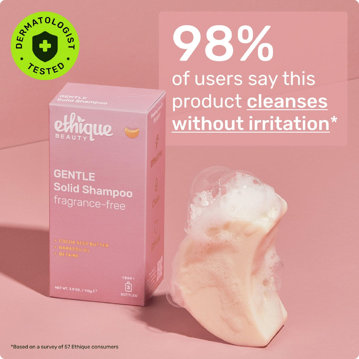 Shampooing solide Ethique en voyage dans une trousse de toilette