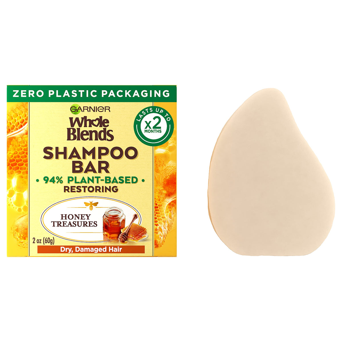 Shampooing solide Garnier Miel 59g vue de face